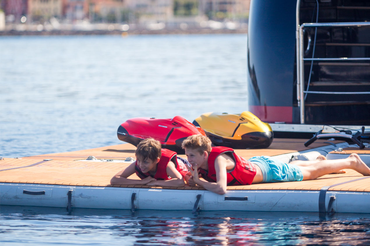 Mischief Super Yacht - Book Your Voyage Aboard Mischief and Make Use of the Jet Boots, Jet Skies, Tenders, Water Skis, Wakeboards, Paddle Boards, Pontoons, Snorkelling Equipment and Fishing Equipment