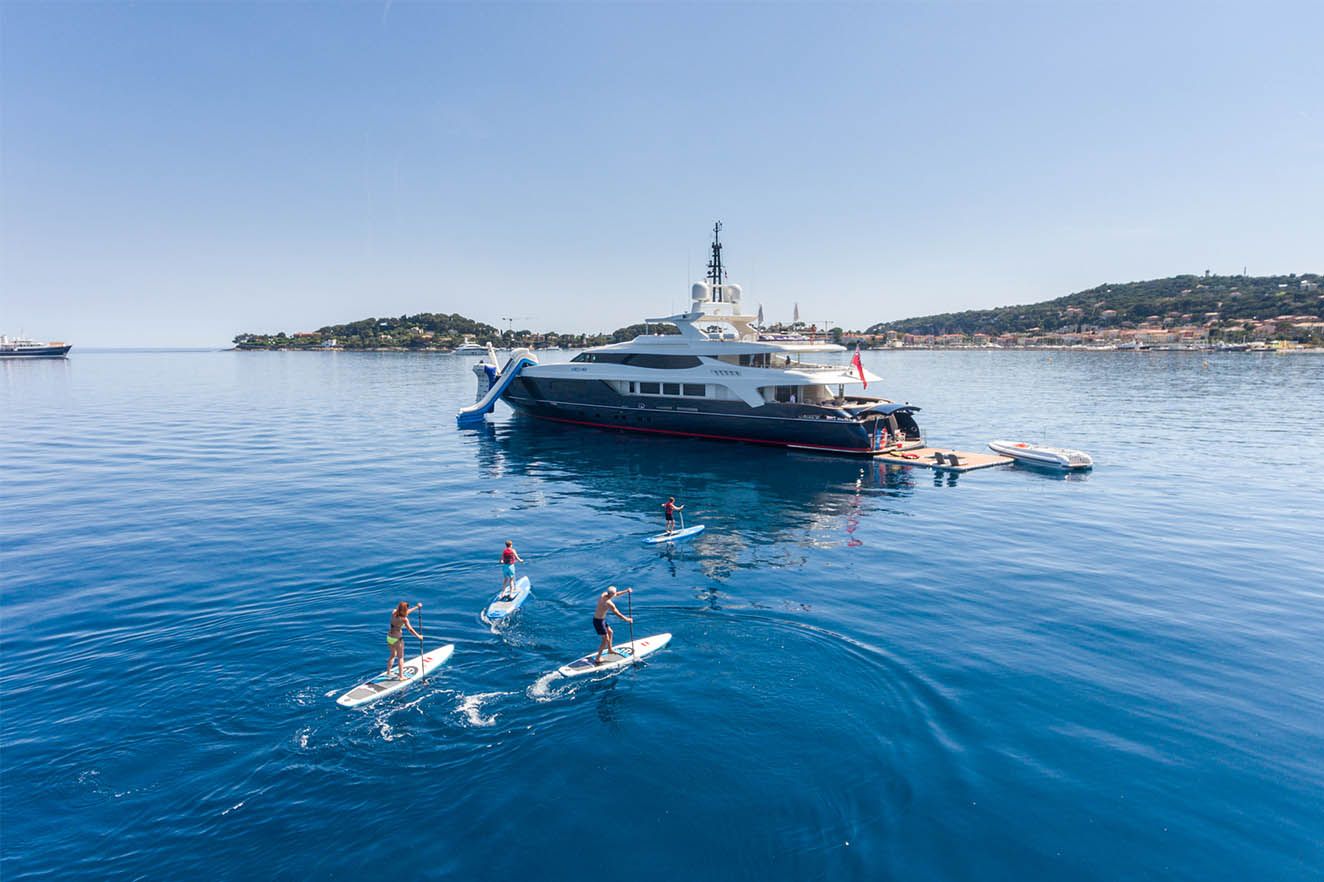 Mischief Super Yacht - Book Your Voyage Aboard Mischief and Make Use of the Jet Boots, Jet Skies, Tenders, Water Skis, Wakeboards, Paddle Boards, Pontoons, Snorkelling Equipment and Fishing Equipment