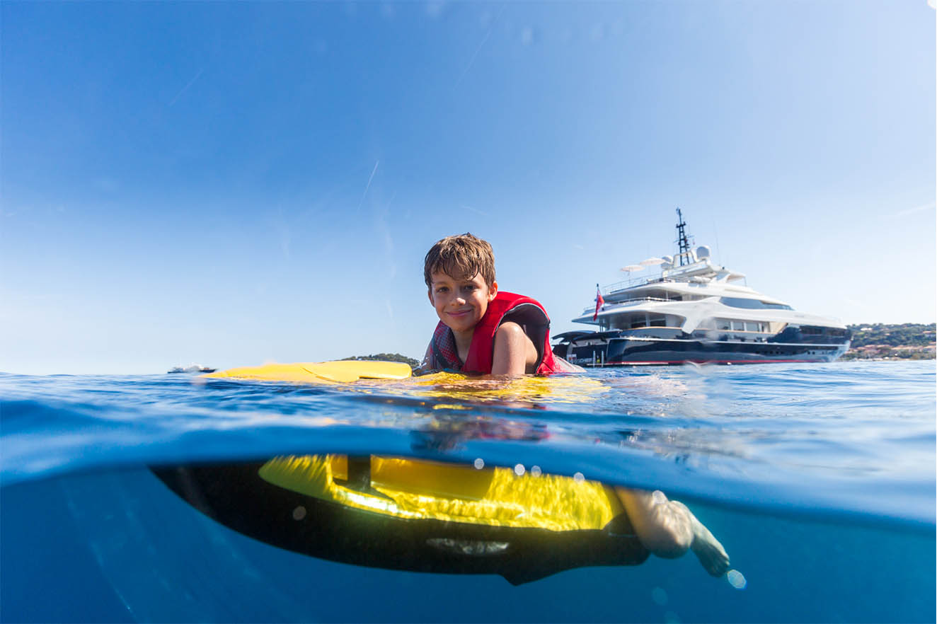 Mischief Super Yacht - Book Your Voyage Aboard Mischief and Make Use of the Jet Boots, Jet Skies, Tenders, Water Skis, Wakeboards, Paddle Boards, Pontoons, Snorkelling Equipment and Fishing Equipment
